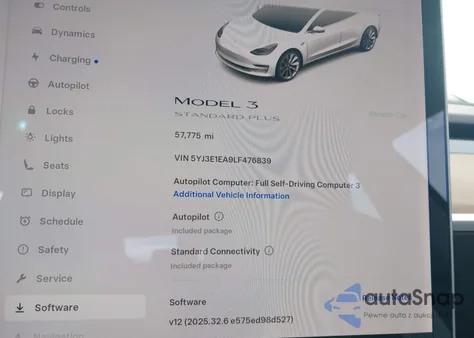 2020 Tesla Model 3 Standard Range Plus Rear-Wheel Drive/Standard Range Rear-Wheel Drive from USA, damaged, VIN 5YJ3E1EA9LF476839